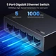 Комутатор Ugreen 5-Port некерований 10/100/1000 Mbps Gigabit Ethernet Switch (CM833) - зображення 7