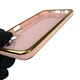 Чохол для Samsung Galaxy M13 4G (SM-M135) глянцевий із захистом камери із золотою окантовкою з кільцем-підставкою пудровий - зображення 10