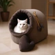 Будка для котов и собак Герос коричневая №1 360х320х320 4625686 - изображение 1