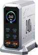 Настільний зарядний пристрій ASOMETECH HW186 240W GAN Power Display (EPR PD3.1 QC5.0) 4C+2A Silver (43050) - зображення 1