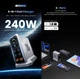 Настільний зарядний пристрій ASOMETECH HW186 240W GAN Power Display (EPR PD3.1 QC5.0) 4C+2A Silver (43050) - зображення 6