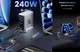 Настільний зарядний пристрій ASOMETECH HW186 240W GAN Power Display (EPR PD3.1 QC5.0) 4C+2A Silver (43050) - зображення 10