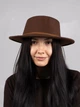 Шляпа женская канотье D.Hats цвет коричневый - изображение 1