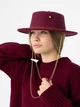 Шляпа женская канотье с золотой цепью D.Hats цвет бордовый - изображение 5