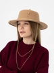 Шляпа шерстяная канотье с цепью D.Hats цвет бежевый - изображение 2