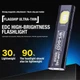 Акумуляторний плоский ліхтарик WS LED з USB-C, Магнітом і Потужністю 550Lm, Чорний - зображення 8