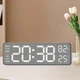 Годинник Deepfox DS-5513 LED цифровий електронний настільний / настінний Будильник Дата Температура Вологість 22.8х7.5см чорний - зображення 1