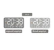 Годинник Deepfox DS-5515 LED цифровий електронний настільний/настінний Будильник Дата Температура 21.5х11см білий - зображення 14