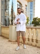 Пляжна чоловіча туніка сорочка біла штапель XXL - зображення 2