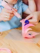 3д ручка для детей беспроводная набор для рисования и творчества UnA мини 3D принтер детский 3d pen ручка для мальчика и девочки розовый + 55 метров PCL пластика и трафареты (229.0522) - изображение 14