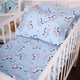 Простынь MirSon Бязь 20-0037 Cute blue zebra 150 х 220 см (2200010284270) - изображение 1