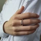 Серебряное кольцо Дорожка в Белых камнях 17 размер серебро 925 пробы Родированное 1685к 1.35г - изображение 4