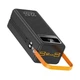 Power bank WUW TUGII Y106 60000 mAh зі швидкою зарядкою, дисплеєм та вбудованими кабелями 4xUSB Black - зображення 4