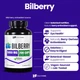 Добавка преміум-класу з чорницею для очей Healthfare Bilberry Extract 5000mg 200 капсул - зображення 2
