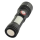 Фонарь Quantum Adept 10W LED zoom +COB з USB (QM-FL1031) - изображение 2