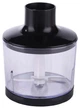 Блендер Edler EDHB-1251, Black/Steel, 500W, занурювальний, 2 швидкості з плавним регулюванням, мірний стакан 600мл, подрібнювач 500мл, вінчик для збивання, нога та леза з нержавіючої сталі - изображение 3