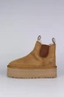 Уггі Neumel Platform Chelsea Camel натуральна замша хутро платформа 5см 410р рудий - зображення 2