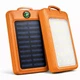 УМБ Power Bank Solar 18000 mAh мобільне зарядне з сонячною панеллю та лампою, Power Bank Charger Orange - зображення 1