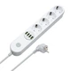 Мережевий фільтр живлення ColorWay CW-CHE44W, 4 розетки/4USB White 2M (CW-CHE44W) - зображення 1