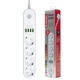 Мережевий фільтр живлення ColorWay CW-CHE44W, 4 розетки/4USB White 2M (CW-CHE44W) - зображення 4
