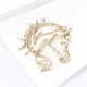 Брошь BROCHE бижутерия Животные Лошадь золотистая BRBF115281 - изображение 2