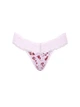 Жіночі трусики Victoria's Secret (273779485132) Lace-Trim Thong XS рожеві - зображення 3