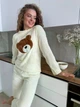 Женская тёплая махровая пижама Ghazel L белый (DO2502/1) - изображение 3