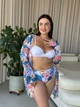 Роздільний жіночий купальник з яскравим принтом Plus size Ghazel XL кольоровий (SW1285/1) - зображення 3