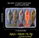 Набір воблерів ANFS Swimbait Karas складані шумові 7-секційні 10 см 15.7 г (5 шт. у пластиковому боксі) - зображення 4