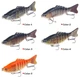 Набір воблерів ANFS Swimbait Karas складані шумові 7-секційні 10 см 15.7 г (5 шт. у пластиковому боксі) - зображення 3