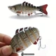 Набір воблерів ANFS Swimbait Karas складані шумові 7-секційні 10 см 15.7 г (5 шт. у пластиковому боксі) - зображення 9