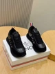 Мужские кожаные кроссовки Moncler Pacey черного цвета 39 р (25.5 см) - изображение 2