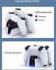 Двойная зарядная док-станция для DualSense PS5 с индикаторами и защитой, USB-C, 2.5 ч White - изображение 8