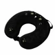 Подушка с ушками кошка дорожная ARDESTO Travel Black Cat 30х30см полиуретановая пена мемори чёрная для путешествий - изображение 5
