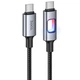Кабель заряджання Hoco U144 Type-C - Type-C (60W) (1.2М) LED швидка зарядка для Android/Samsung/Xiaomi/Huawei/Meizu Чорний - зображення 1