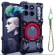 Чехол Metal Cyber Bamper для Motorola Edge 70 с кольцом и шнурком-держателем black - изображение 1
