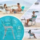 Складаний пляжний стілець Wejoy WF1901 cyan - изображение 3