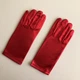 Елегантні жіночі рукавички короткі для фотосесії та свята Honey Fashion Accessories XS/S/M червоний (7-25) - зображення 3