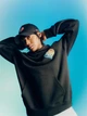 Худі на флісі Primark чорний з принтом DGJHS684 L - изображение 1