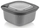 Контейнер IDEA HOME 00683 Line Box Gray 1.8 л сірий (00683 Gray) - зображення 1