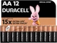 Лужні батарейки Duracell AA (LR06) MN1500 12 шт large pack (5000394203334) - зображення 1