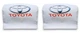 Чехол на подголовник Avtoaks белый с цветным логотипом Toyota 2 шт. - изображение 1