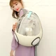 Рюкзак переноска для кота кошки собаки домашних животных до 6 кг с окошком прозрачный трансформер 2 в 1 кошачьи рюкзаки для переноски котов кошек маленьких собак бежевый (002154) - изображение 4