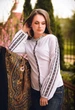 Блуза ніжна з геометричною вишивкою XL - зображення 2