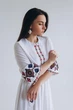 Вишите плаття Etnoshop Спів квітів бохо XXL Біле - изображение 3