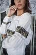 Блуза Etnoshop Лляна з ручною вишивкою та мережкою біла XS Біла - изображение 2