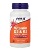 Вітаміни D3 і K2, 120 капсул Now Foods - изображение 1