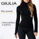 Жіноча водолазка в рубчик Giulia FLEX LONGSLEEVE POWER L/XL Black, еластичний лонгслів - зображення 1