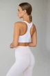 Женский бесшовный спортивный топ Giulia FLEX TOP FREE S/M White, комфортный топ из микрофибры - изображение 3