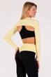 Женский бесшовный спортивный топ Giulia FLEX TOP FREE L/XL Black, комфортный топ из микрофибры - изображение 3